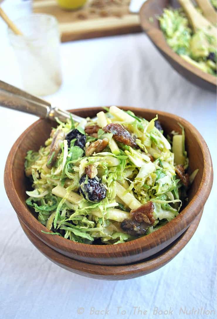 Brussels Sprouts Salad with Warm Bacon Dressing 4 | www.backtothebooknutrition.com/blog