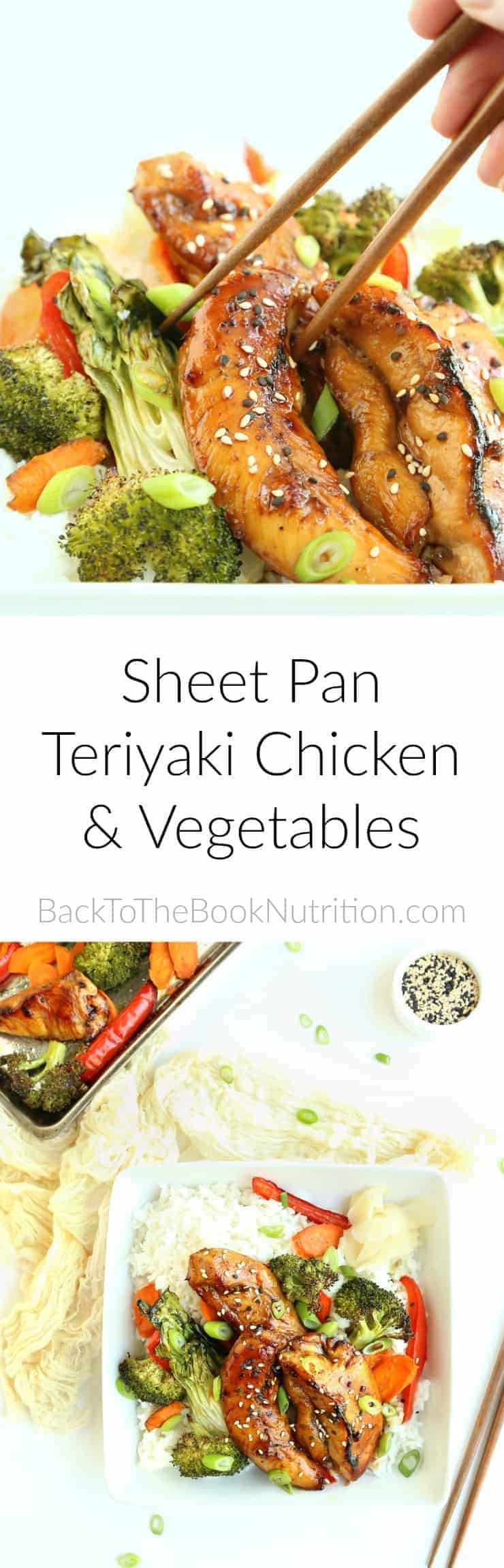 Gluten free sheet pan teriyaki chicken and vegetables