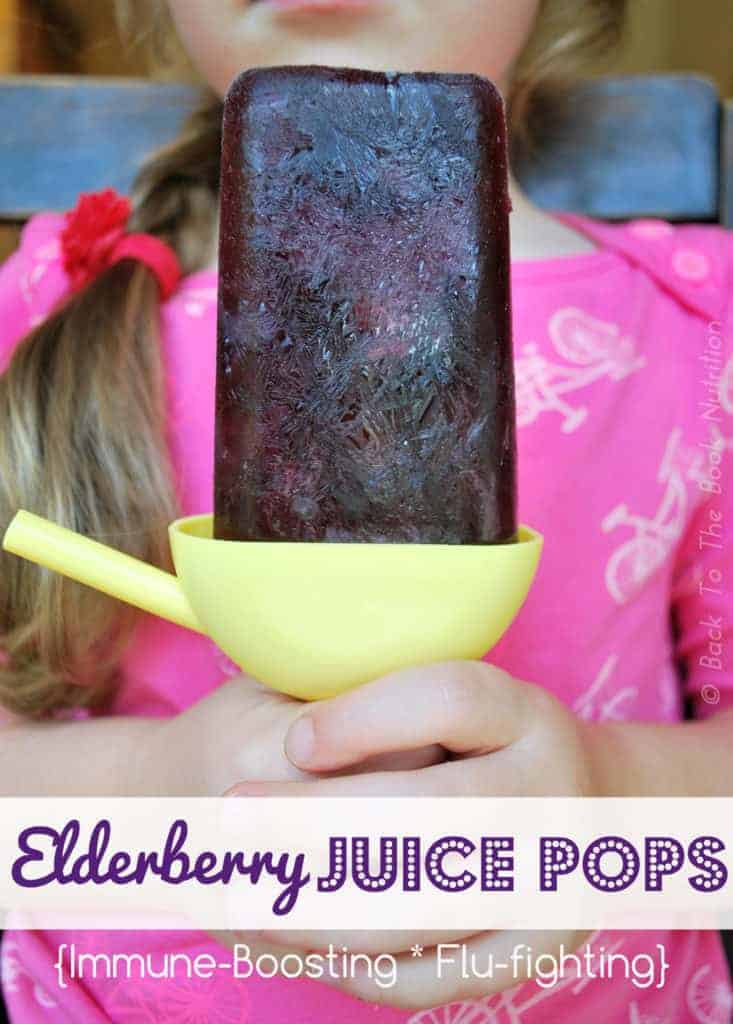 Elderberry Juice Pops for Cold and Flu |Back To The Book Nutrition