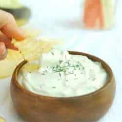 Amazing and healthy 5 min ranch dip - so much better than store bought dips with unwanted fillers and flavors! | Back To The Book Nutrition