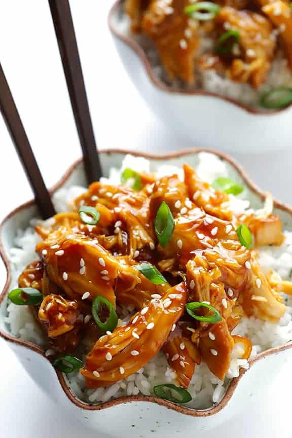 20 Healthy Slow Cooker Dinners - Slow Cooker Teriyaki Chicken from Gimme Some Oven