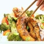 Teriyaki Chicken and vegetables over rice