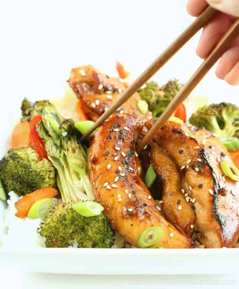 Teriyaki Chicken and vegetables over rice