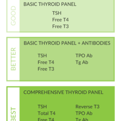 Infographic with good, better, and best thyroid testing options