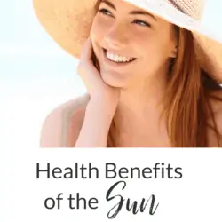 collage - beautiful brunette woman in sun hat on beach with title text overlay