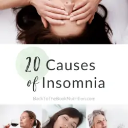 Collage of images of women with insomnia and title text overlay