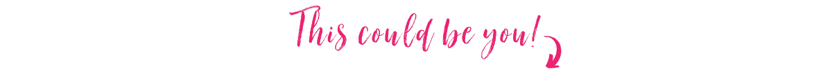 pink script font: this could be you!